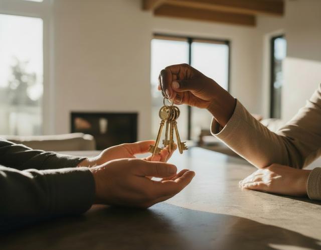 Keys handed over for a home funded by ZojaPay